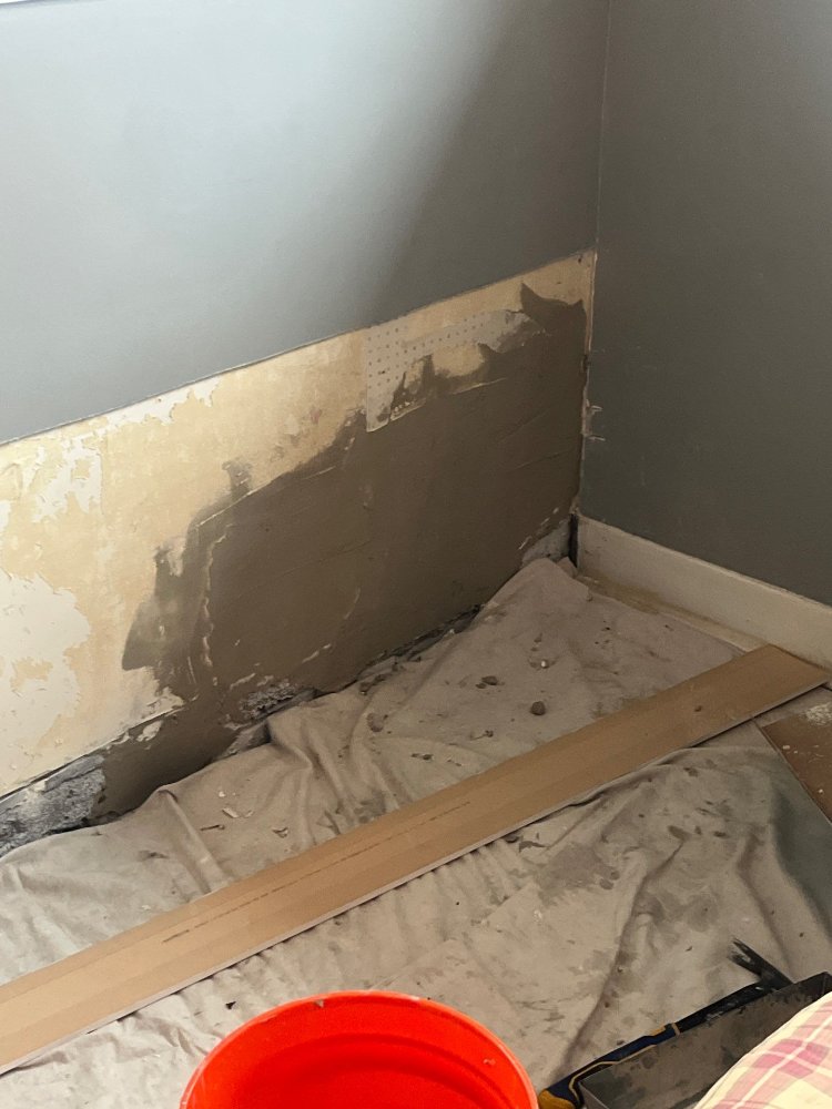 Repaired wall section prepared for finishing during RemodelCo remodeling project in Salt Lake City, UT.-optimized