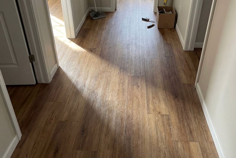 Image of flooring being installed