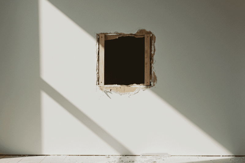 Image of backing strips added to the free edges on the drywall